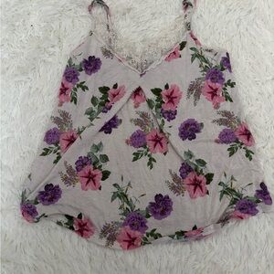 Self Esteem Floral Lace Trim Camisole